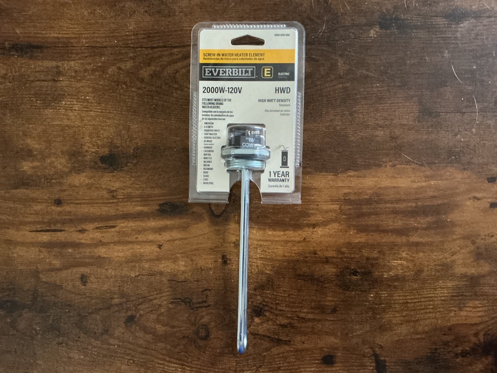 Everbilt 2000W 120V Screw-In Water Heater Element HWD 1000045406 15008 gallery