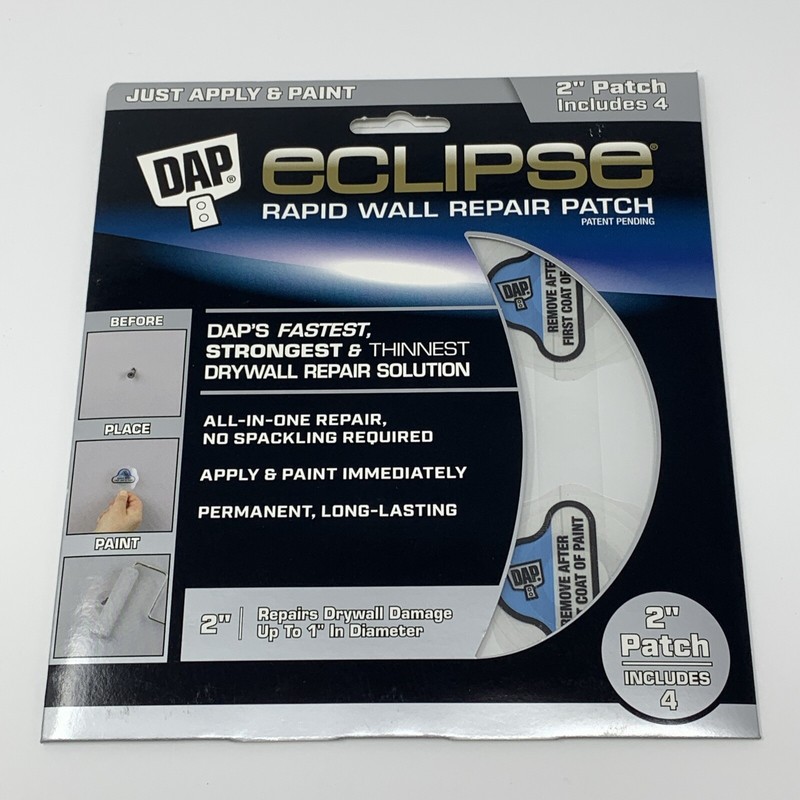 DAP Eclipse Rapid Wall / Ceiling Repair Patch Includes 4 - 2" Patches NEW gallery