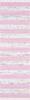 Montauk Collection Runner Rug - 2'3" X 7', Ivory & Light Pink, Handmade Stripe F gallery