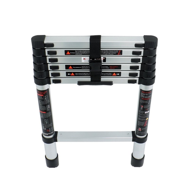 6.6 FT Folding Aluminum Telescoping Compact Ladder Telescopic For Home 330lbs gallery