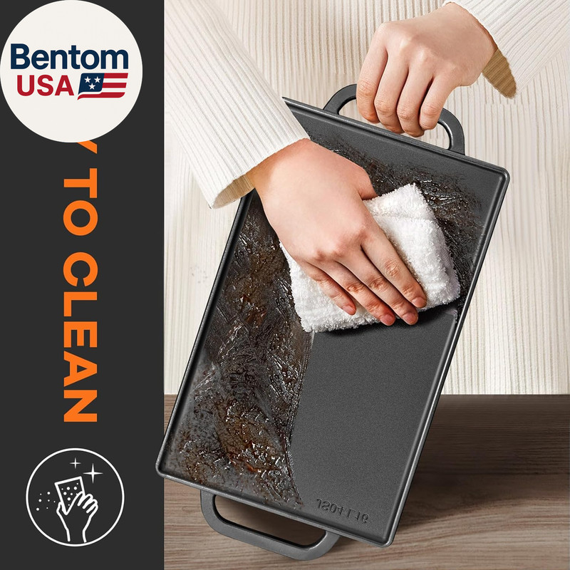 Cast Iron Reversible Grill Griddle，Double Sided Grill Pan Perfect for Gas Grills gallery