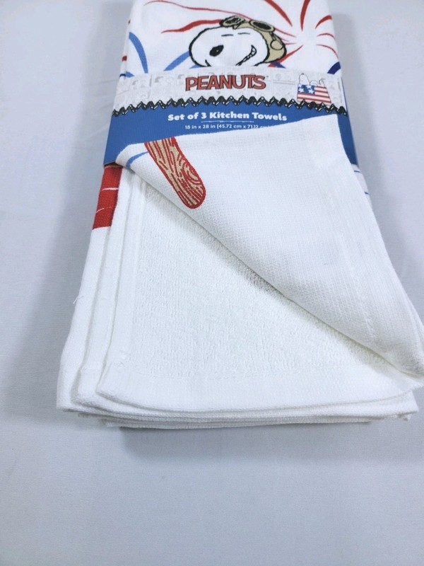 Peanuts New 2026 Snoopy Summer Theme Kitchen Towel Set Of 3, 18 x 28in gallery