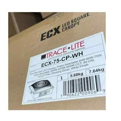 Trace-Lite Slim DieCast LED Canopy Wattage/CCTSelectable40W-60W-75W ECX-75-CP-WH