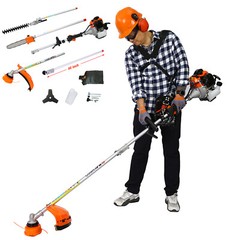 5 in 1 Multi-Functional Trimming Tool 56CC 2-Stroke w/Gas Pole Saw Hedge Trimmer