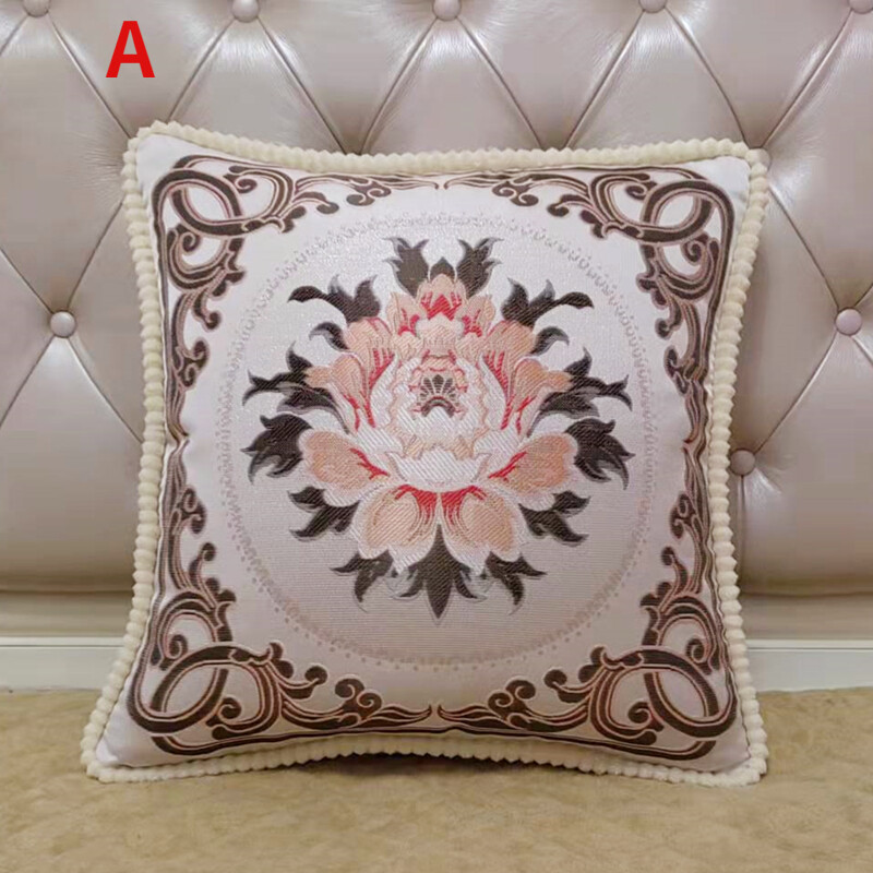 2PCS Throw Pillow Case Jacquard Floral Cushion Covers for Bedroom Sofa Decor gallery