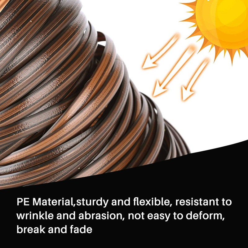 Coffee Gradient Flat Synthetic Rattan Weaving Material Plastic Rattan for4204 gallery