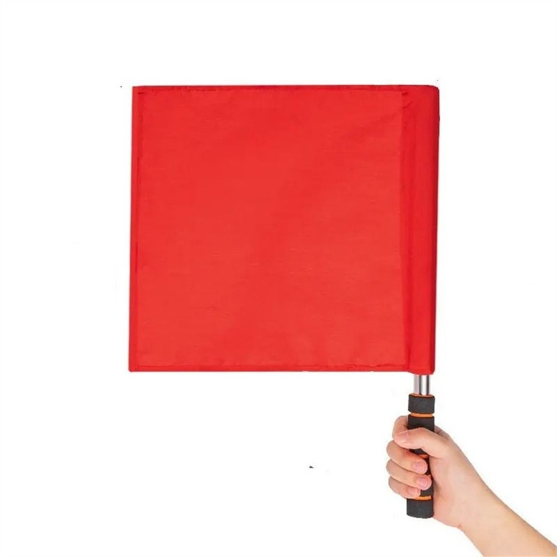 Multicoloured Color Soccer Referee Flag Fair Play Sports Match Linesman Flags gallery