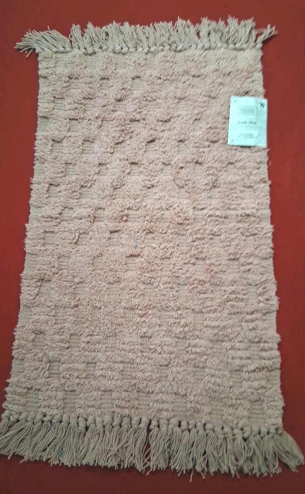 Home Collections Soft Pink Bath Mat 100% Cotton 18x28 in. New