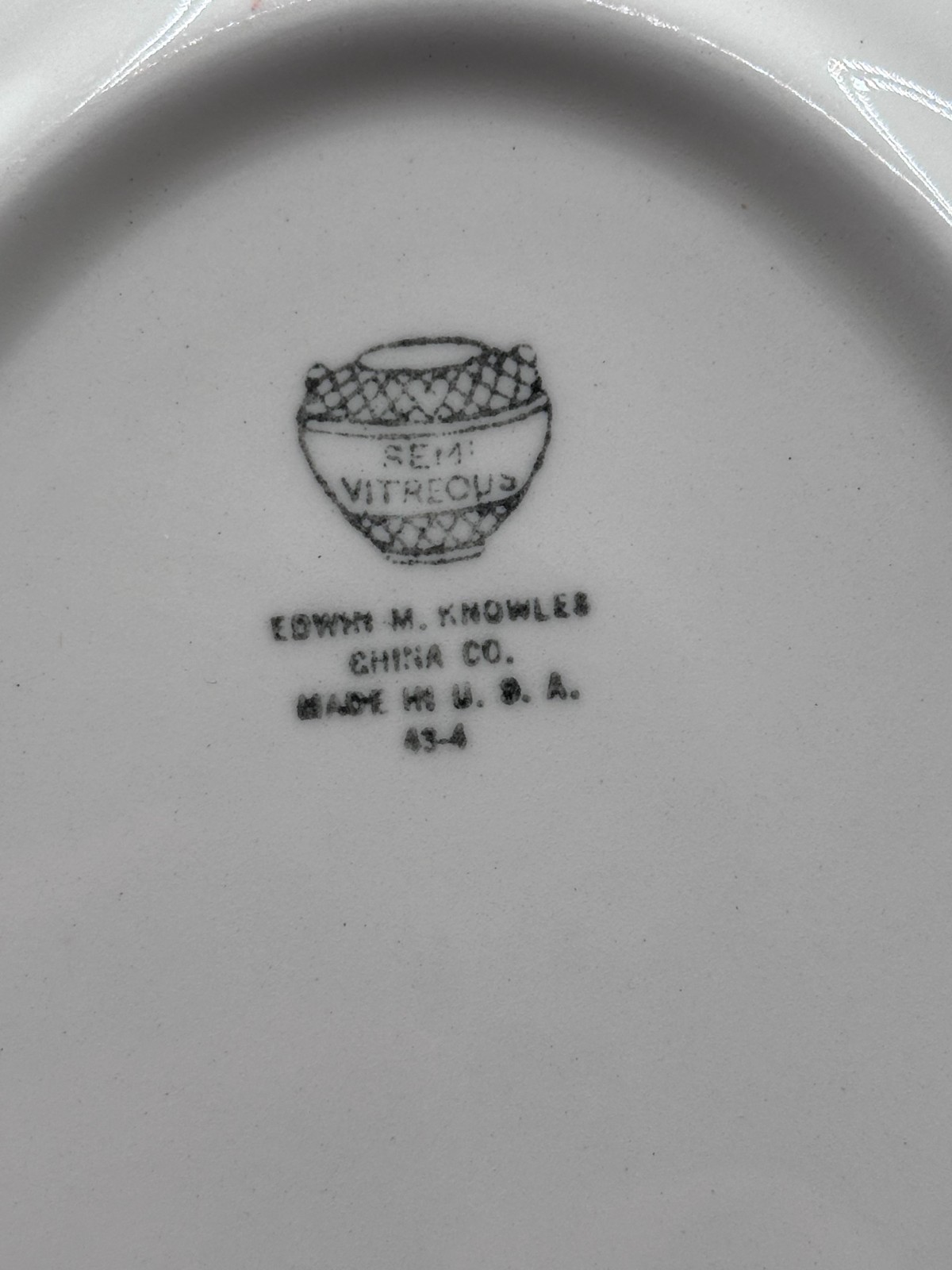 Edwin M Knowles Floral Oval Serving Platter 13.5” USA Vintage China gallery