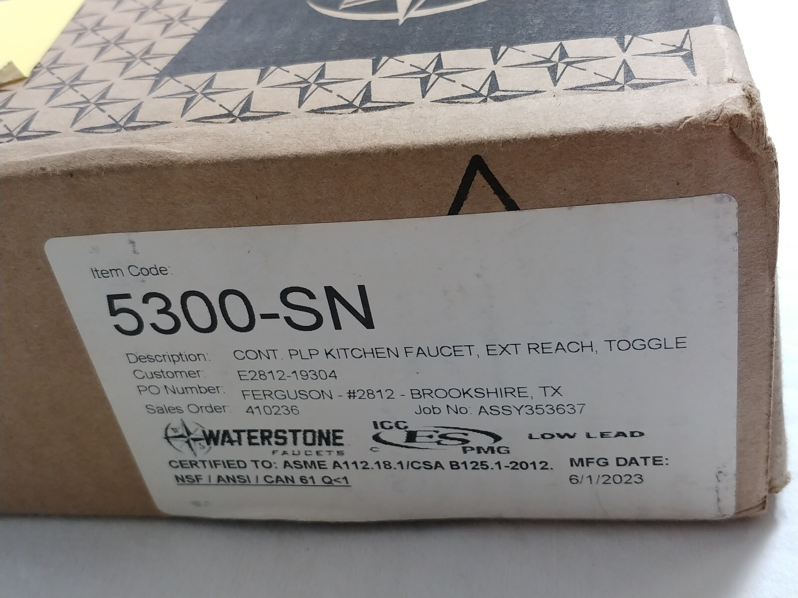 Waterstone 5300-SN, Cont, PLP Kitchen Faucet, Ext Reach, Toggle gallery