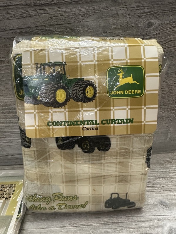 John Deere Tractor Logo Continental Curtain Springs Home USA 80x63” +60x10” Val gallery
