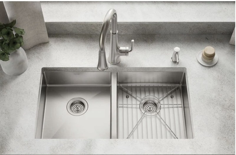 Kohler Strive 32" Undermount Double Basin Stainless Steel Kitchen Sink 33160-NA gallery