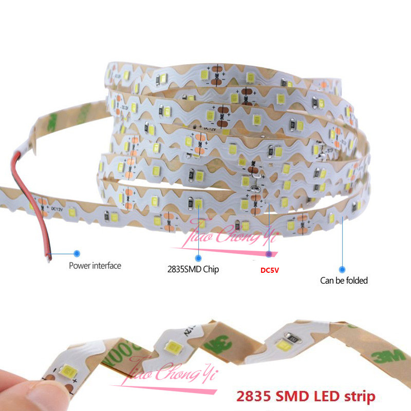 DC5V 16FT 5M 2835 Bendable S shape LED strip light 300led Cool white 6000-6500K gallery