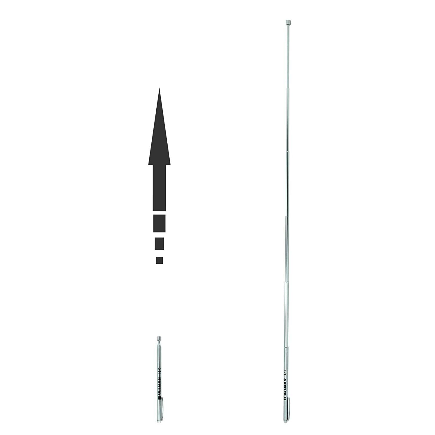ULLMAN 15X CHROME Telescoping Magnetic Pick-Up Tool EXTENDS 15X NEW gallery