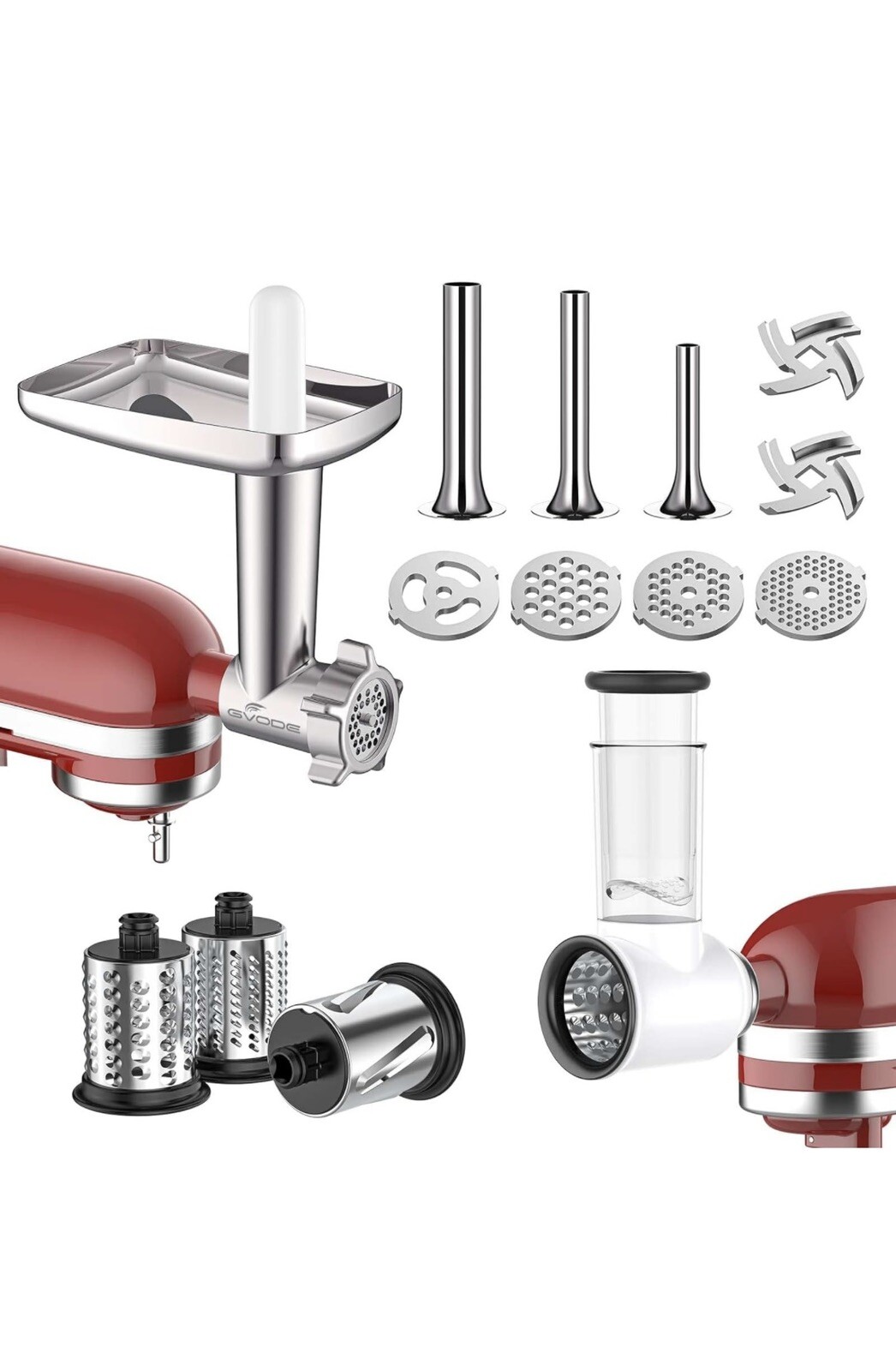 Meat Grinder&Slicer Shredder Attachments for KitchenAid Stand Mixer Metal gallery