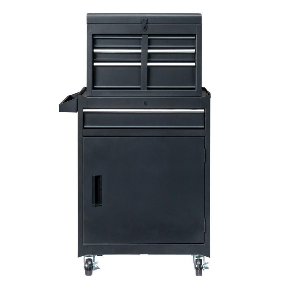 Tool Chest Tool Box Rolling Tool Storage Cabinet with 4 Drawers / Wheels Black