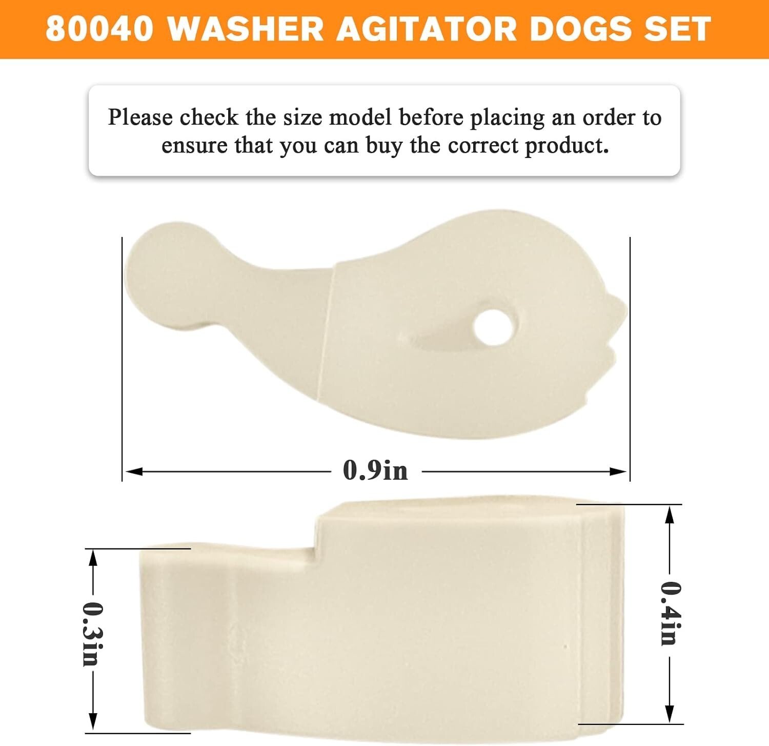 80040 Washer Agitator Dogs Kit by Beaquicy Replacement for Whirlpool Ken-More gallery