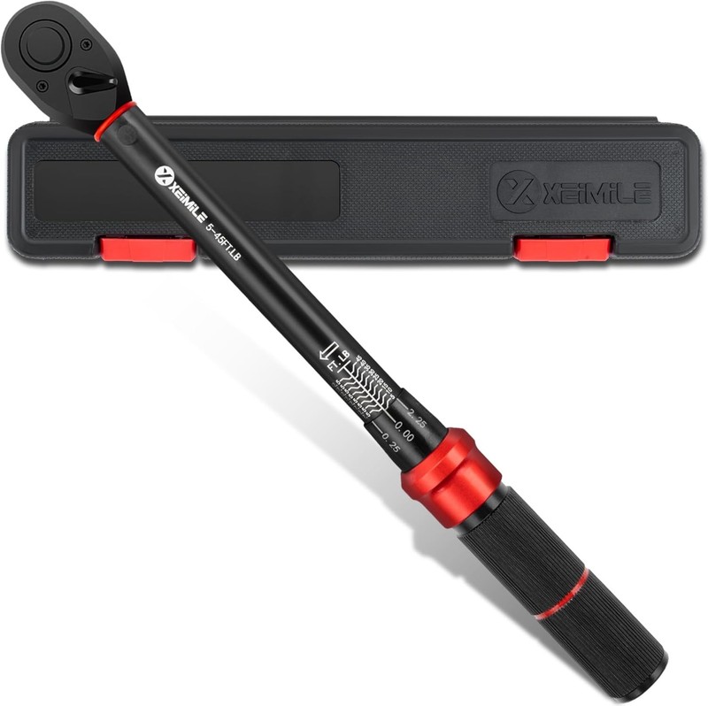 Professional 3/8-Inch Adjustable Click Torque Wrench - 5-45 Ft-Lb for Mechanics gallery