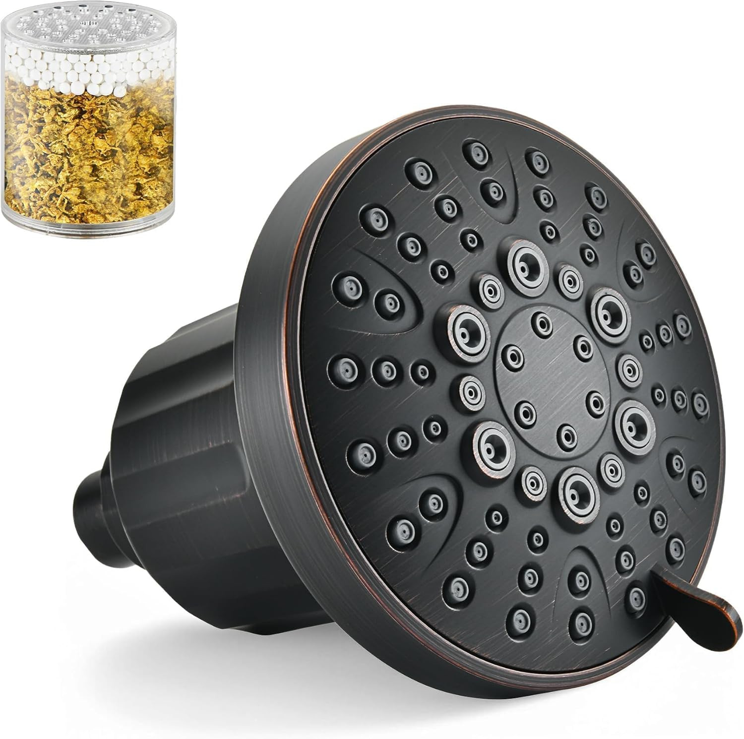 BRIGHT SHOWERS Filtered Shower Head, High Pressure Fixed Showerhead for Hard Wat gallery