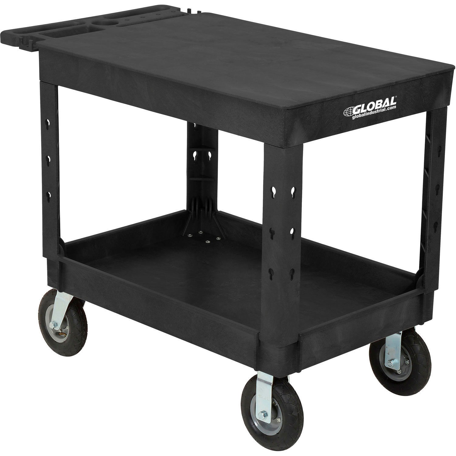 Global Industrial Flat Top Utility Cart w/2 Shelves 44"L x 25-1/2"W x 35-1/2"H gallery