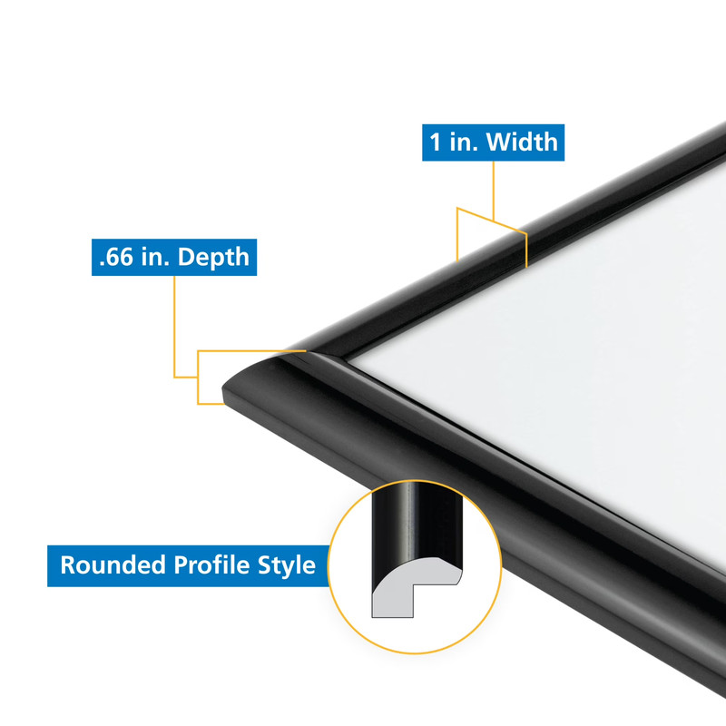 Mainstays – 22x28 Picture Frame – Black Rounded Profile Wall Photo Frame gallery