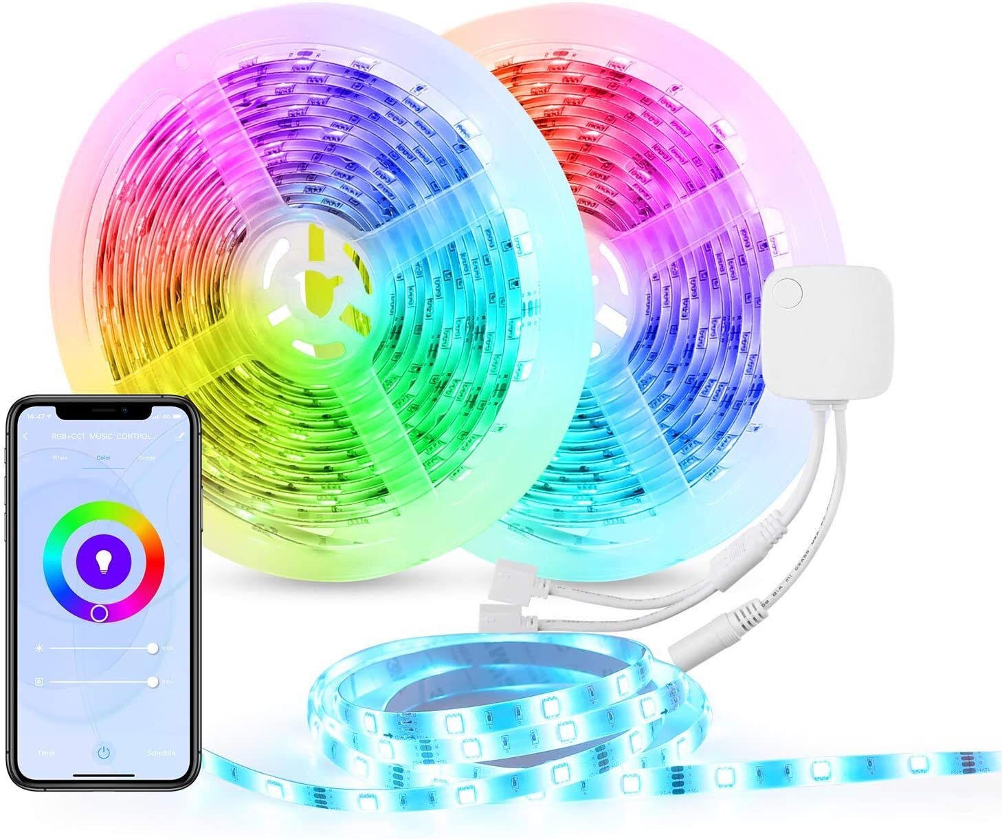 HBN Smart LED Strip Lights, 32.8ft WiFi RGB, Work with Alexa,Google Assistant gallery