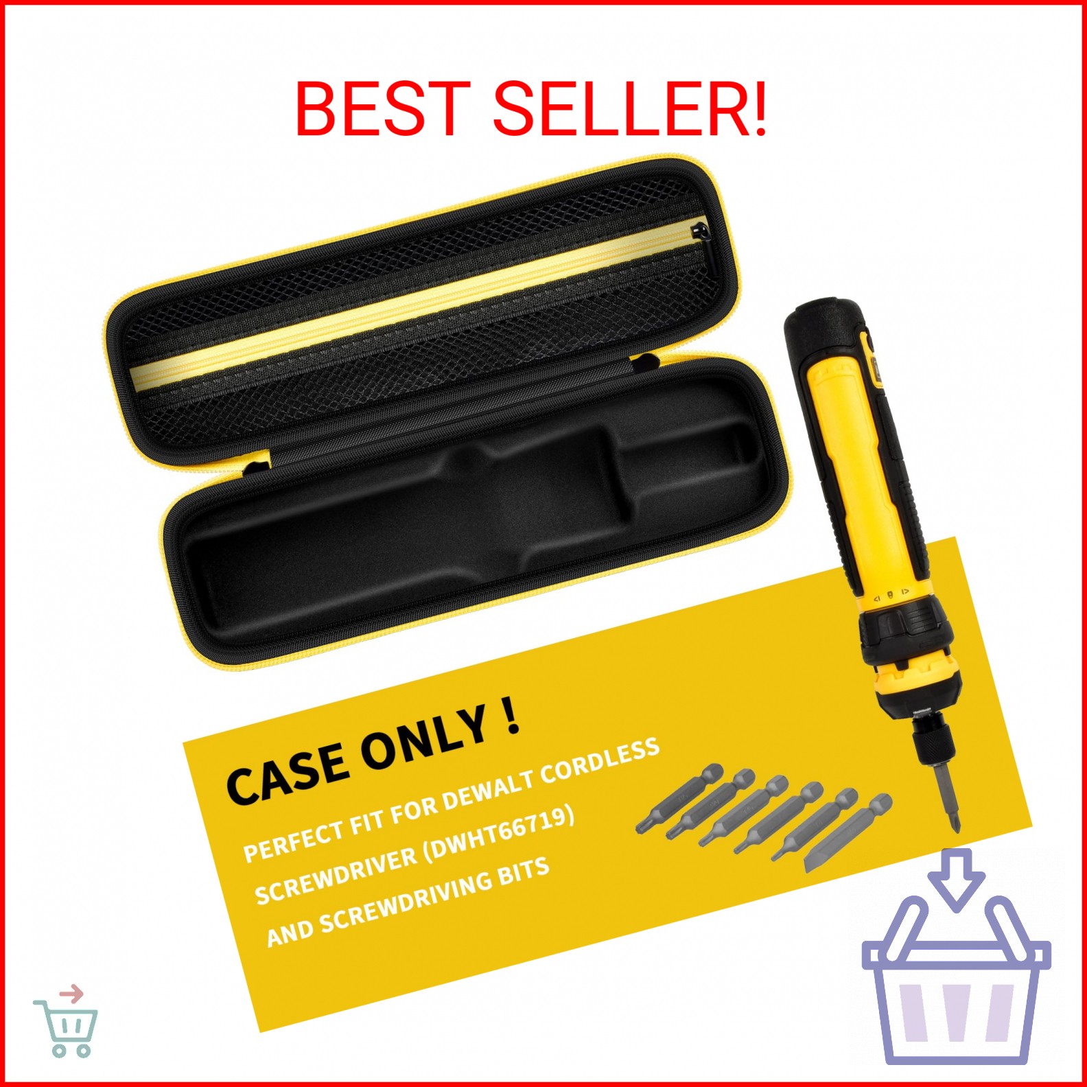 Electric Screwdriver Set Case for DEWALT Cordless Screwdriver (DWHT66719) and Sc gallery