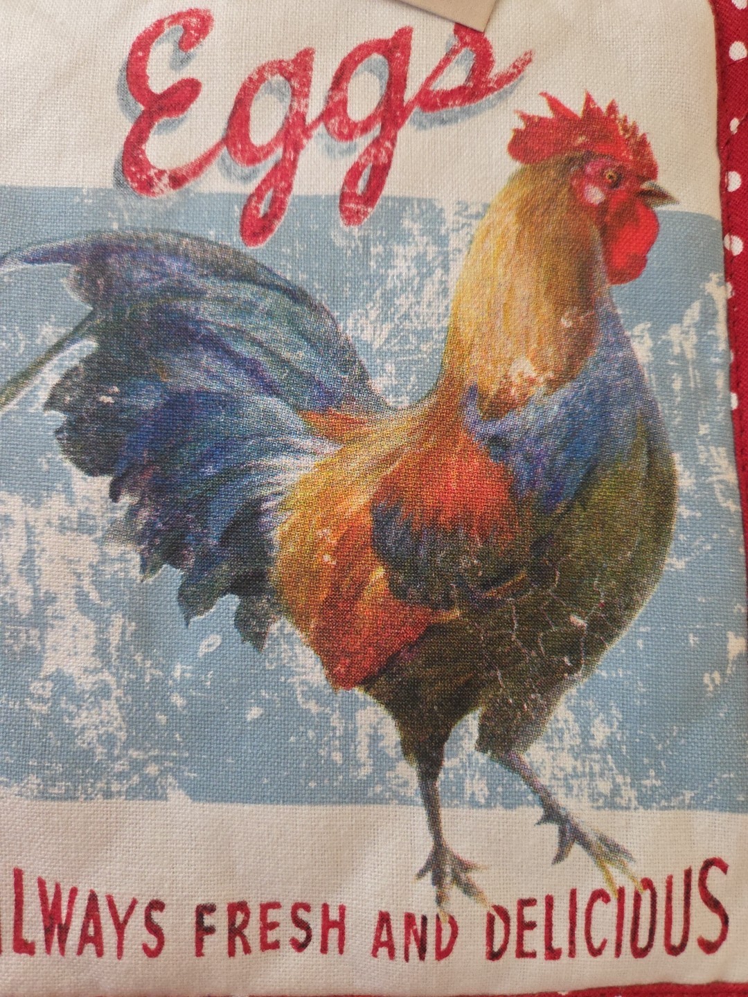 NEW! Eggs: Always Fresh & Delicious Chicken/Farm Nostalgia Potholder by Kay Dee gallery