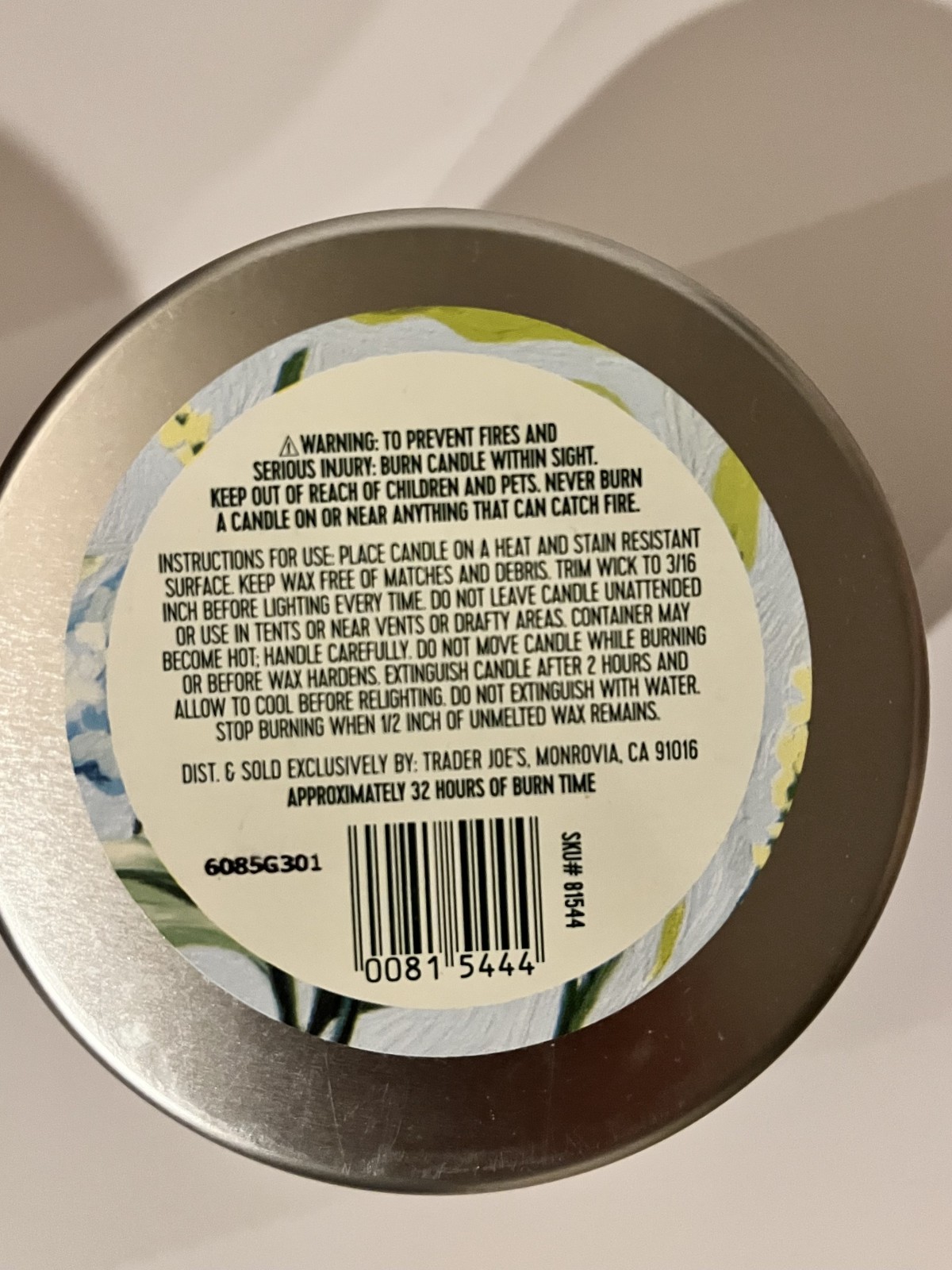 2-Trader Joe’s GARDEN PARTY Soy Candle 12.8 oz Lead Free Cotton Wicks Limited gallery