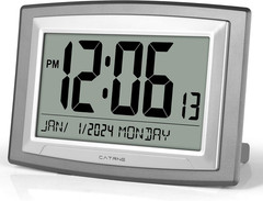 Auto Set Digital Wall Clock Battery Operated,12.5 Inch Large Display Digital Ala