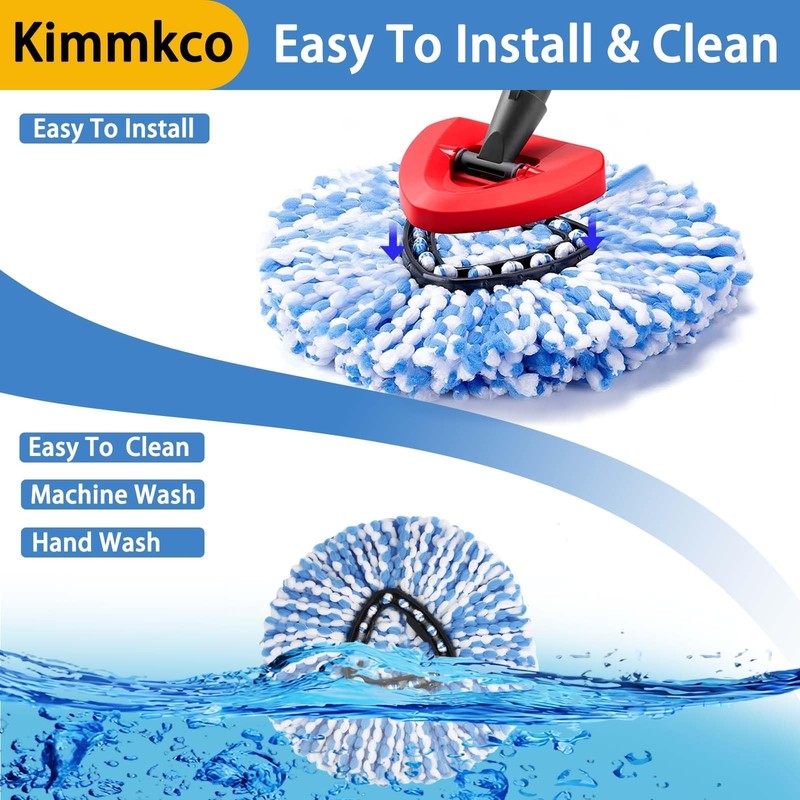 6-Pack Mop Head Replacement for O-Cedar 2-Tank RinseClean Spin Mop Microfiber gallery