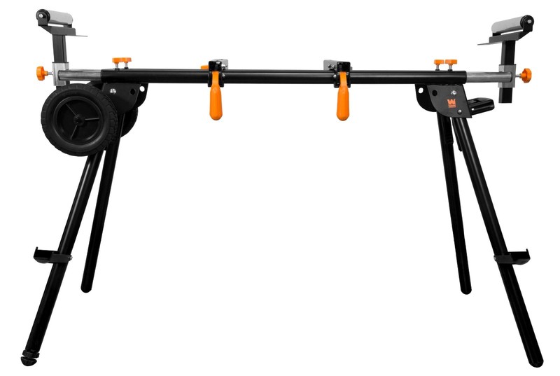 WEN MSA330 Collapsible Rolling Miter Saw Stand with 3 Onboard Outlets gallery