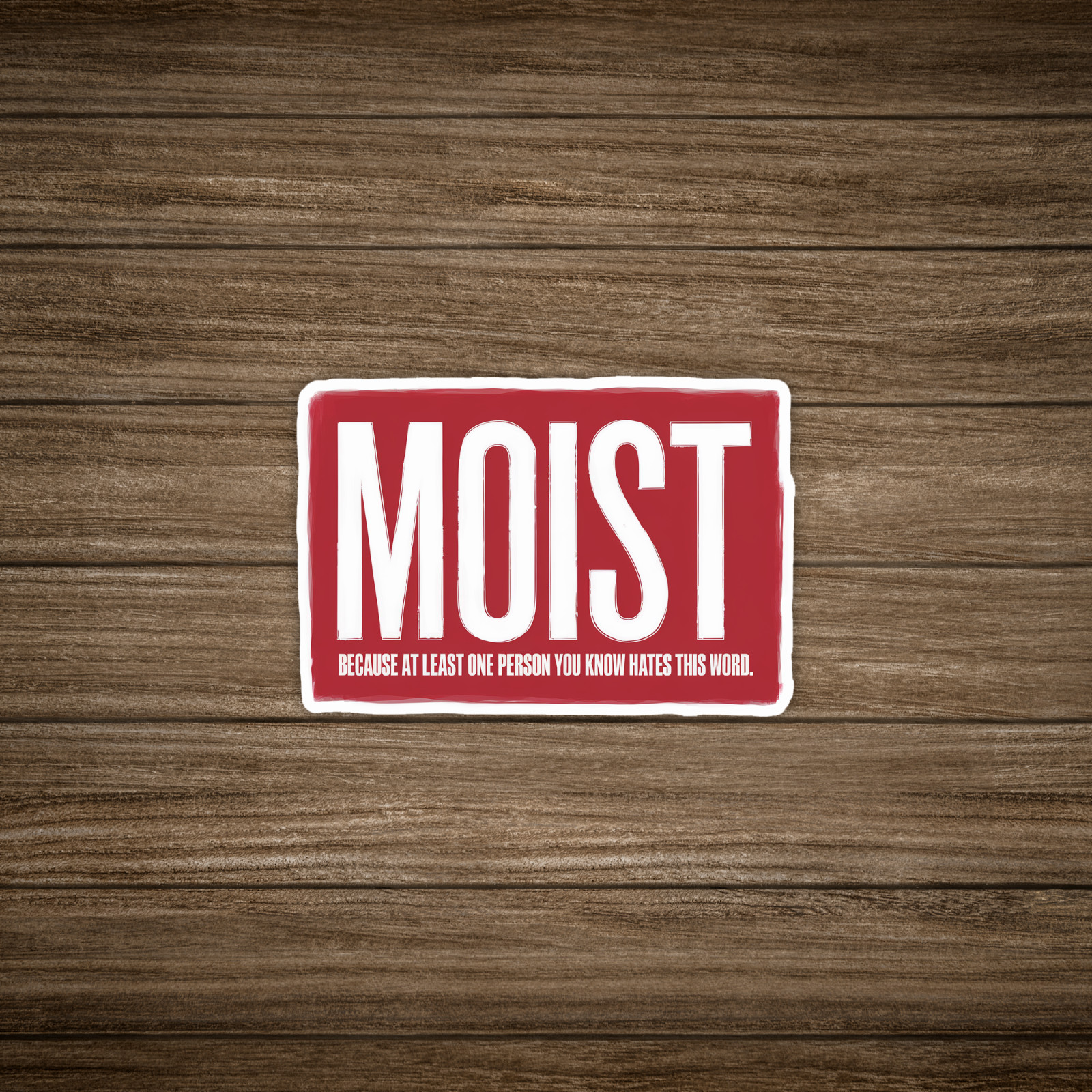Funny Sarcastic Moist Word Sticker - Humorous Gag Gift Decal for Word Haters #52 gallery