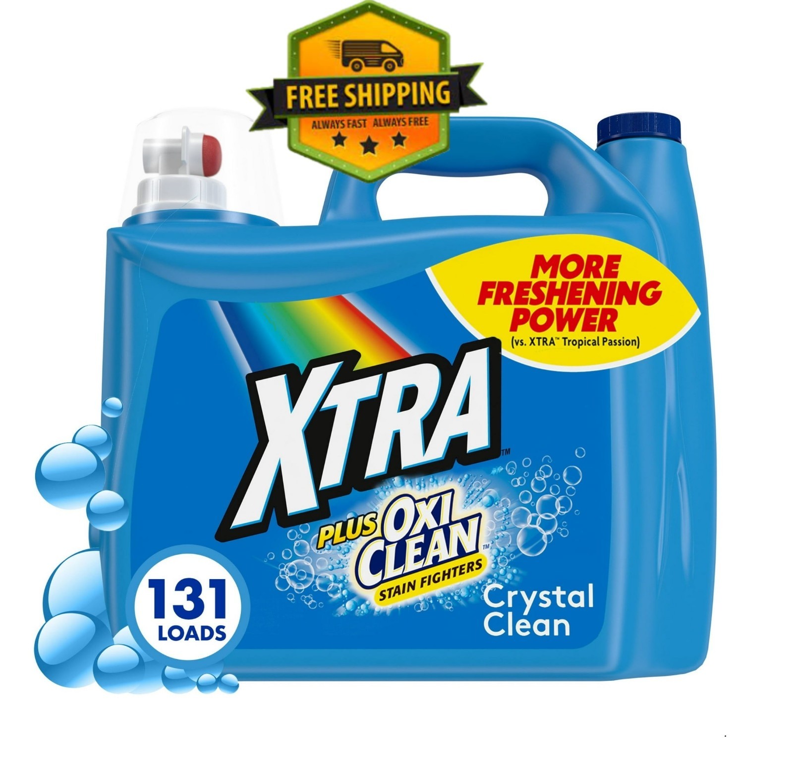 Xtra Plus OxiClean Liquid Laundry Detergent, 203.1 fl oz (131 Loads) gallery