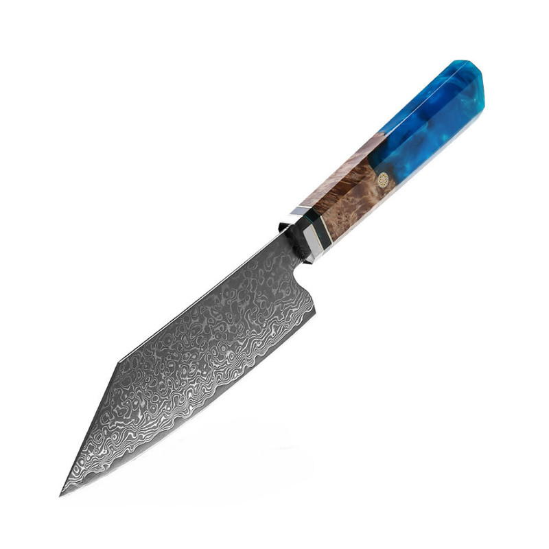 Chef Knife 5 in Japanese Bunka Knife Stainless Damascus Chef Kitchen Utility gallery