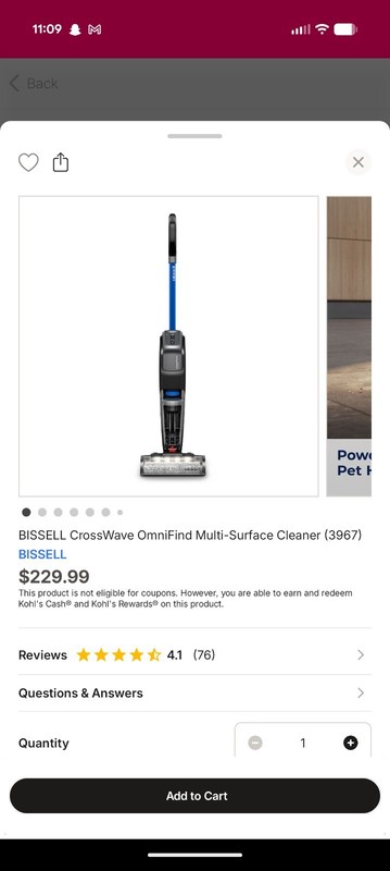 BISSELL CrossWave OmniFind Multi-Surface Upright w/ Cleaning Formula 3967 gallery