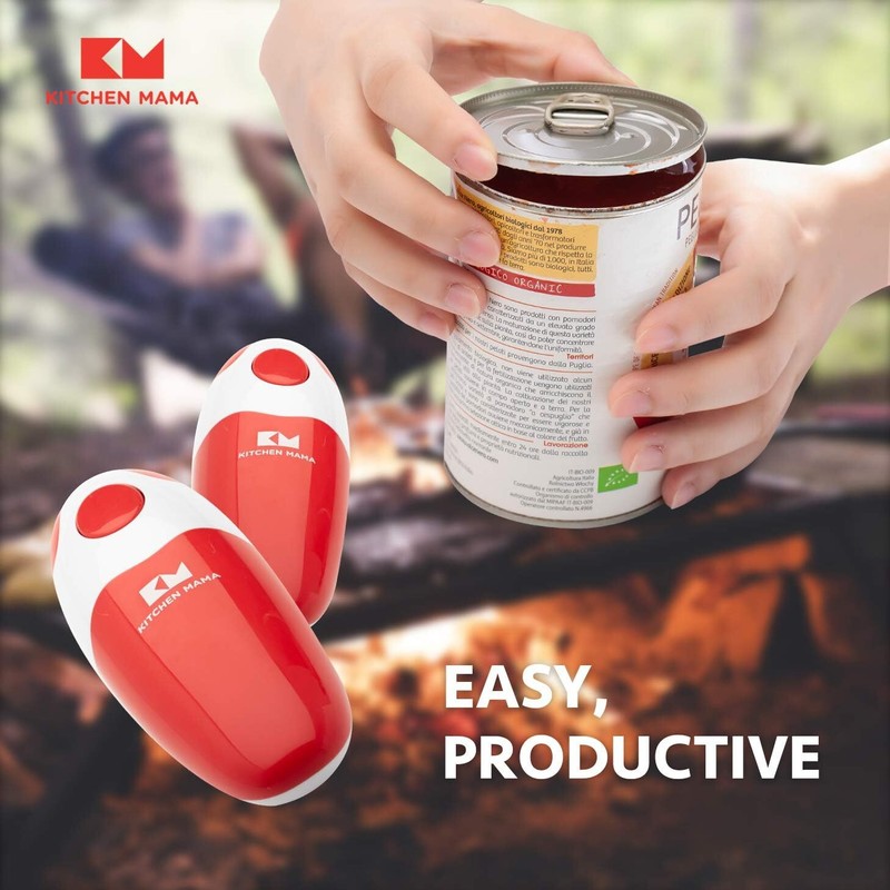Kitchen Mama Automatic Can Opener Effortless Hands Free Kitchen Gadget Red gallery