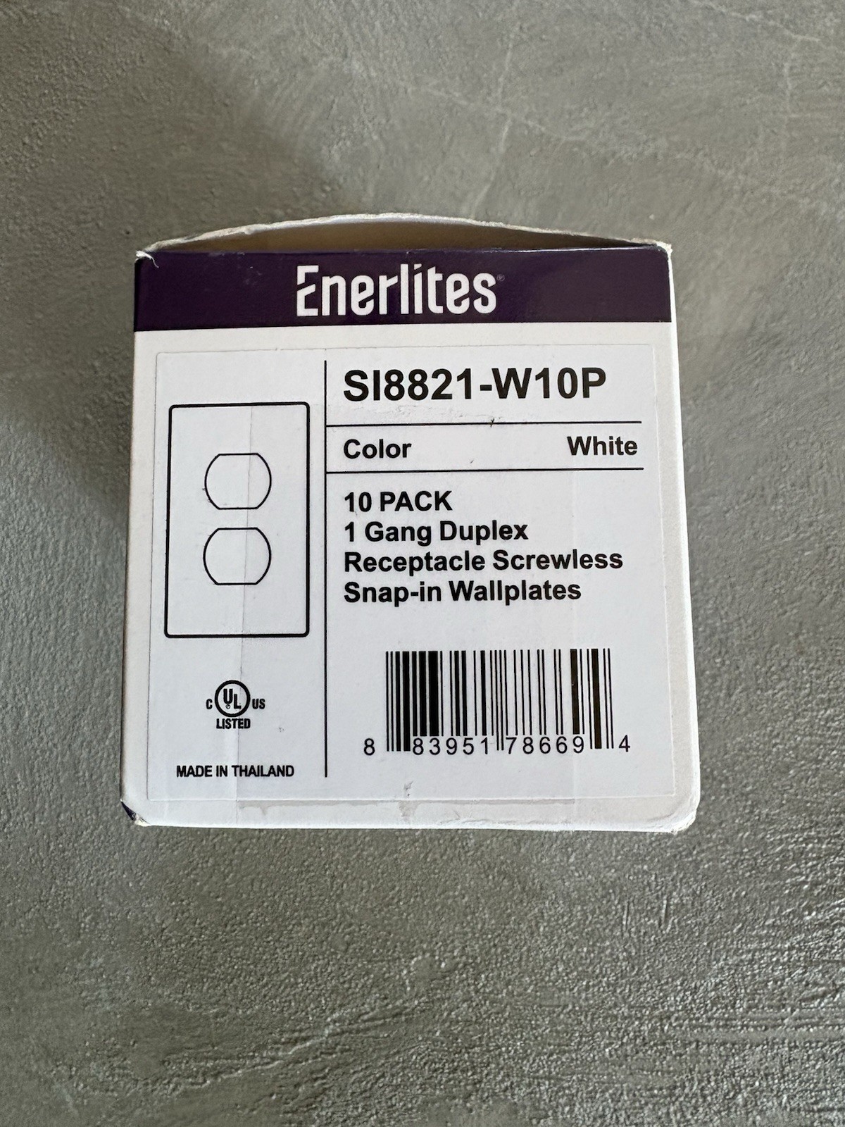 ENERLITES Screwless Decorator Wall Plate Child Safe Outlet Cover, 10 PACK . New gallery