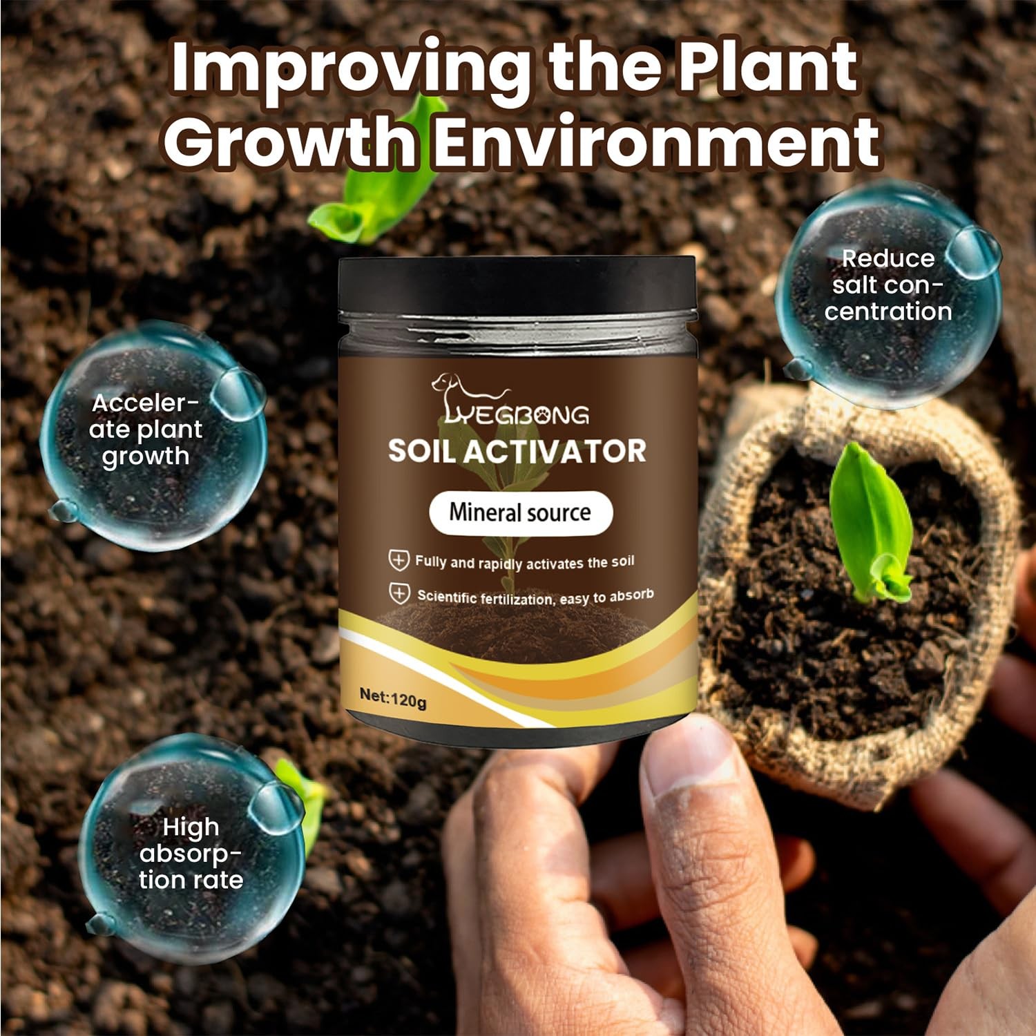 Soil Activator Organic Water Soluble Root Development Vegetables Plants Yegbong gallery