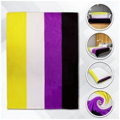 Non-Binary Super Plush Blanket 50x60in Pride Blanket LGBT LGBTQIA Throw Blanket