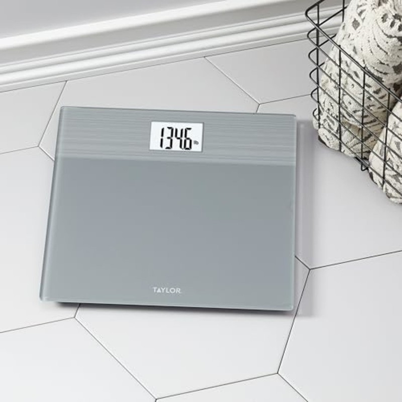 Taylor Digital Bathroom Scale – Stainless Steel Gray Platform , 500 lb Capacity gallery