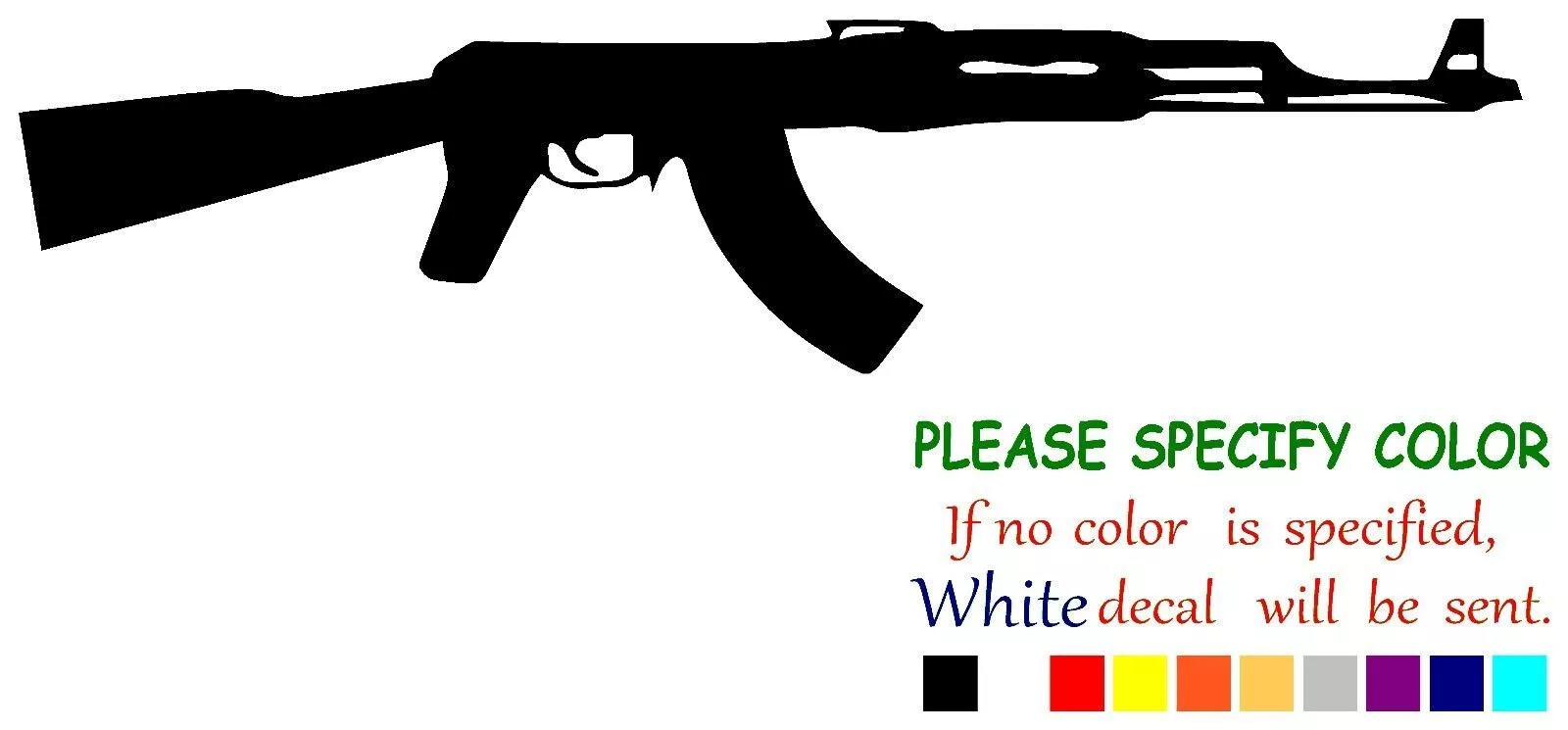 AK-47 Kalashnikov Adhesive Vinyl Decal Sticker Car Truck window Various Sizes gallery