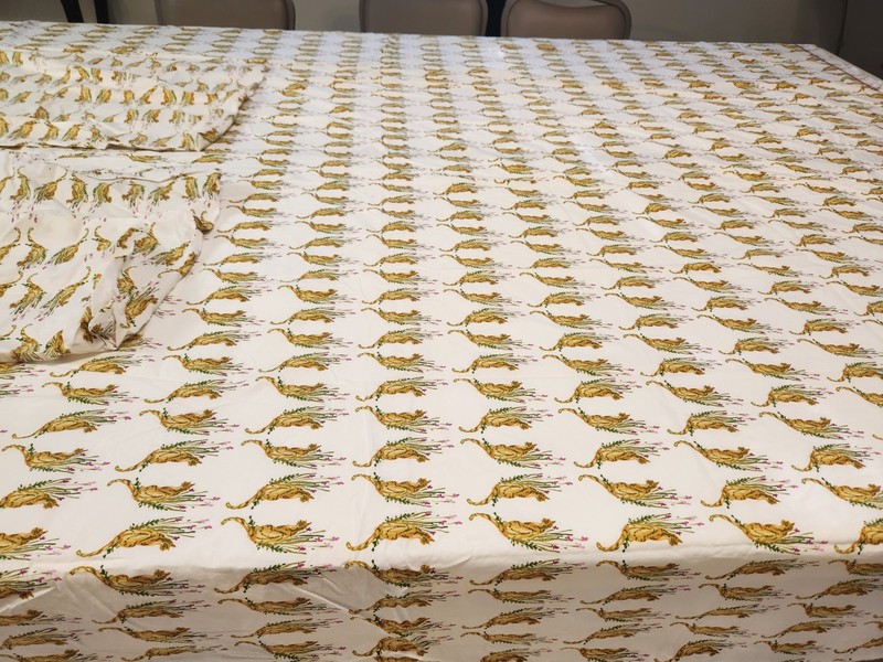 Opal House Jungalow Bengal Cat Full Size Flat Sheet & 2 Pillow Case gallery