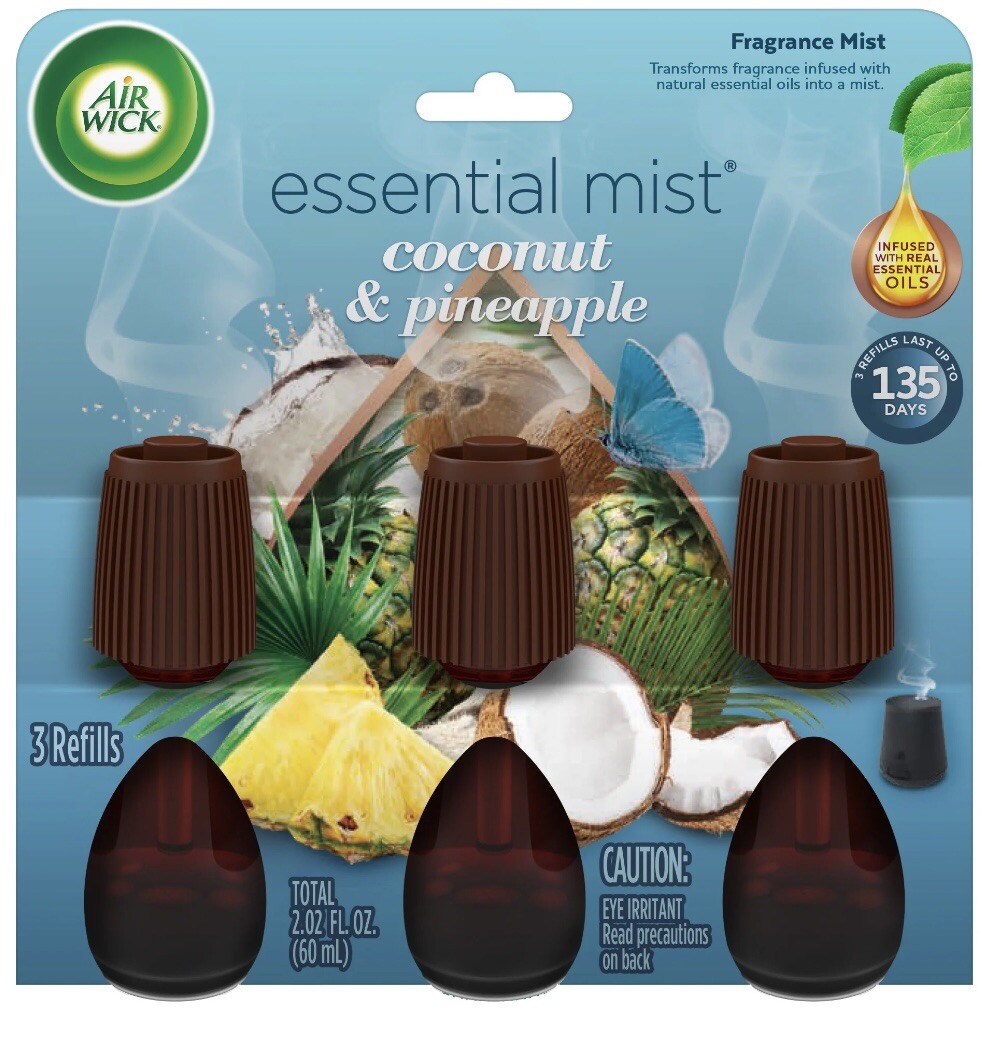 Air Wick Essential Mist Refill 3 Count Coconut And Pineapple Air Freshener gallery
