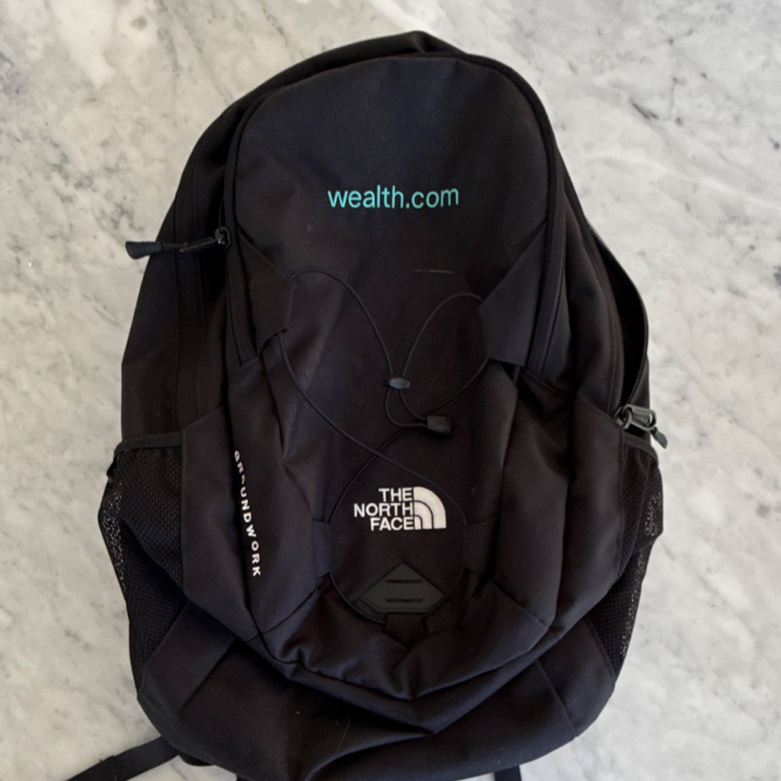 The North Face Groundwork Backpack in Black with Padded Straps, Mesh Pockets