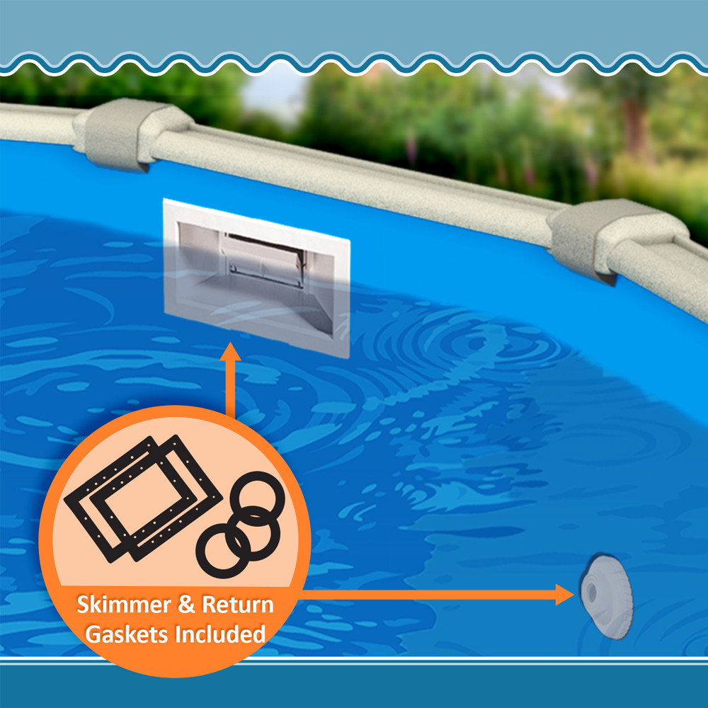 21' x 41' Oval Overlap Above Ground Swimming Pool Liners - 48" / 52" Wall Height gallery
