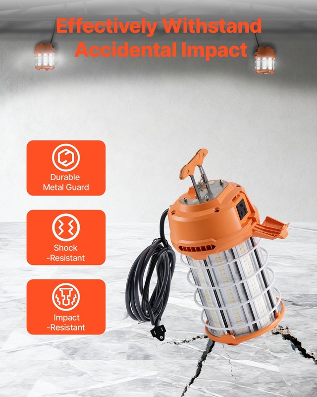 VEVOR LED Temporary Work Light 150W Construction Light 5000K Job Site Lighting gallery