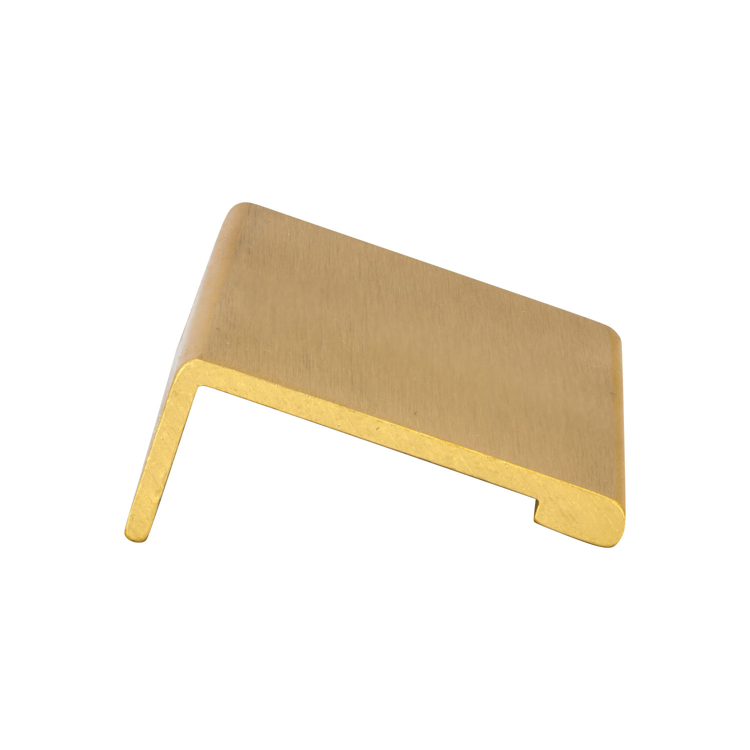 Modern Edge Pull 1-31/32" (50mm) Center To Center Cabinet Handle in Satin Gold gallery