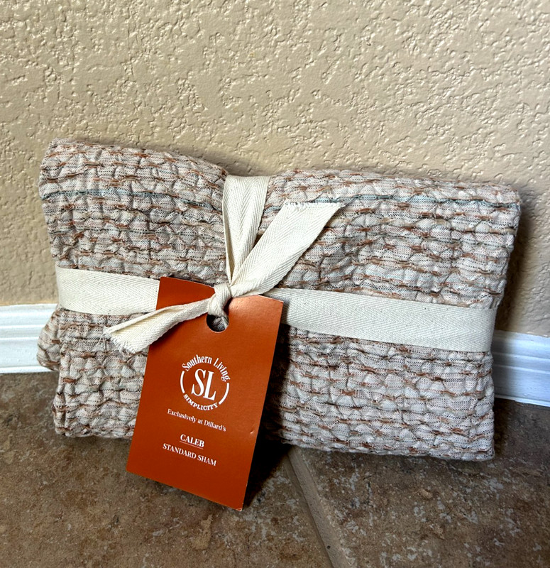 Southern Living Simplicity Caleb Textured Standard Sham 20 x 26 Beige Shades NWT gallery