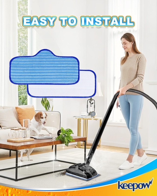 6 Pack Washable Microfiber Pads for Neat Steam Cleaner Reusable Mop Refill Cloth gallery